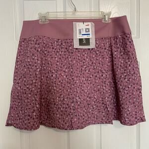Puma PWRSHAPE Fancy Plants Pink Botanical Pattern Golf Skort Size XL NWT